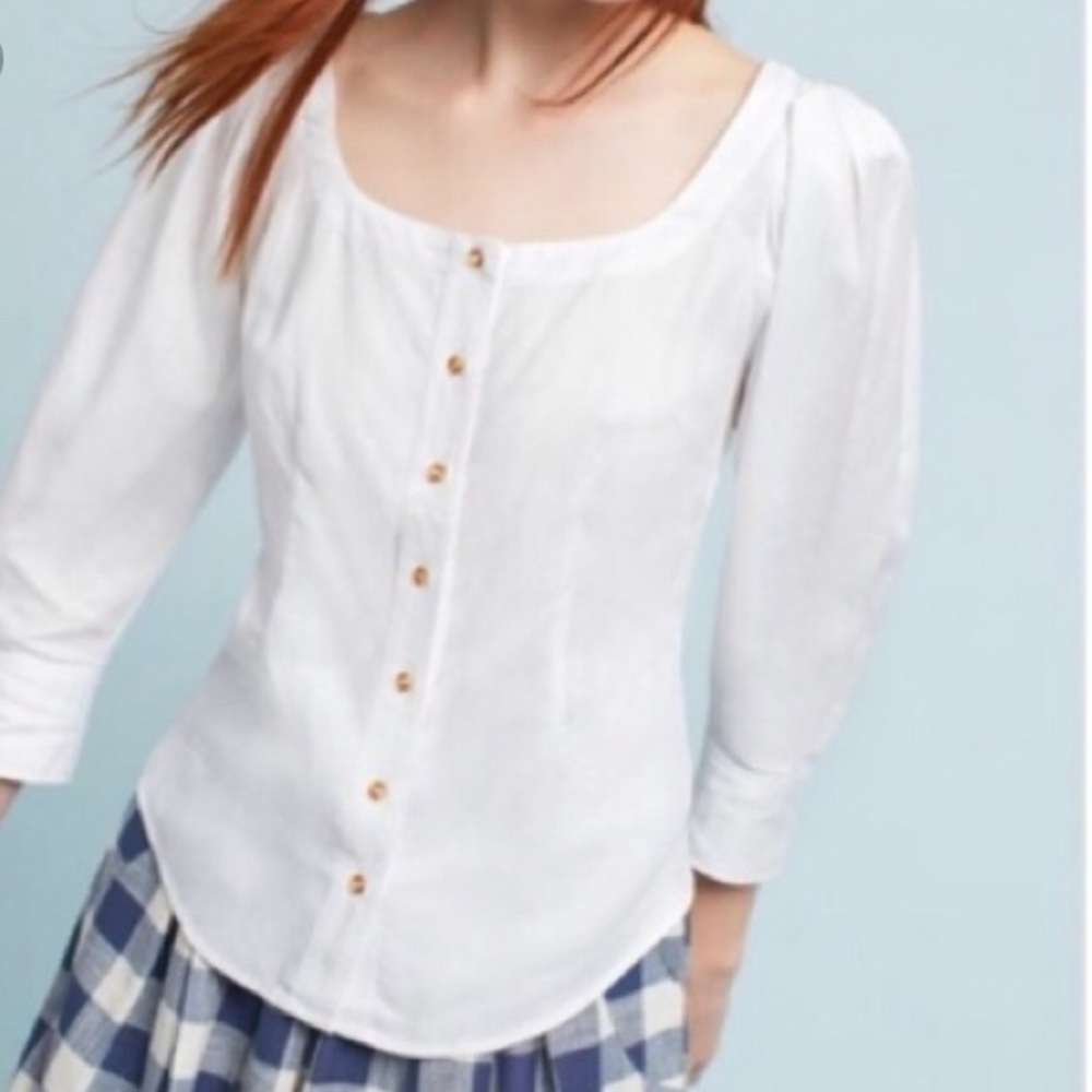 NWOT Anthropology Maeve button down blouse sz 6